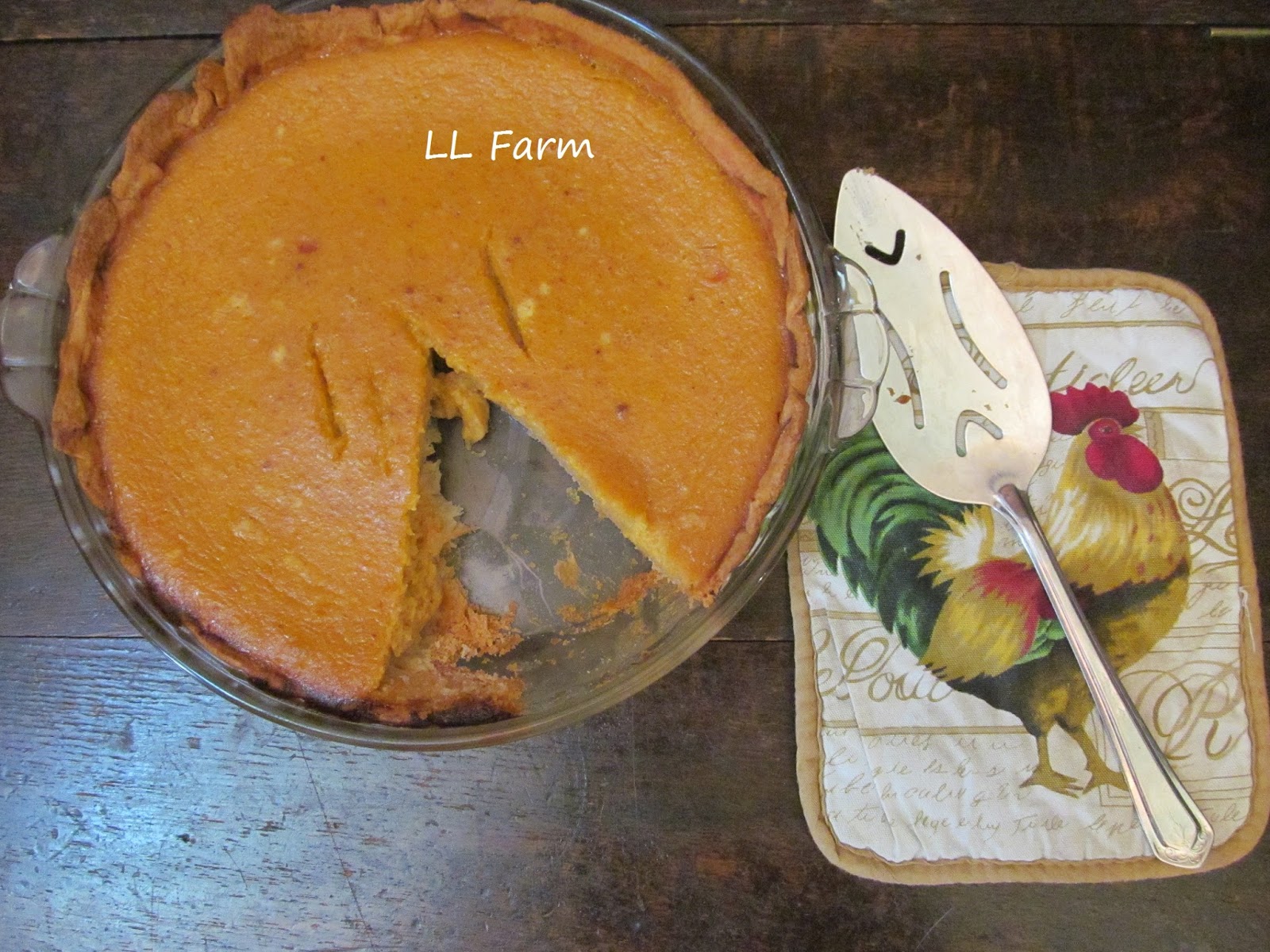 LL Farm: Pumpkin Pie Using Home Made Puree