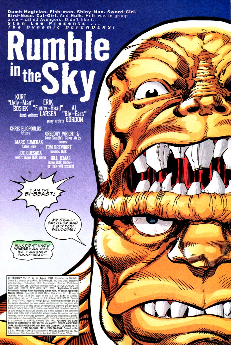 Read online Defenders (2001) comic -  Issue #6 - 2