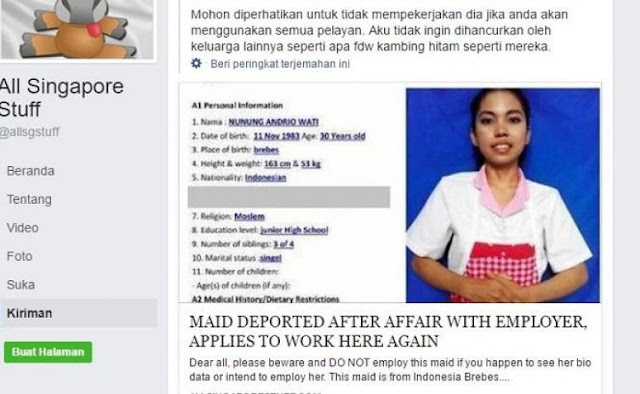 TKW Asal Brebes ini Viral di Medsos, Setelah Ia Dituding Jadi Pelakor Majikannya. TKW Asal Brebes ini Viral di Medsos, Setelah Ia Dituding Jadi Pelakor Majikannya.