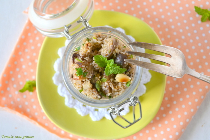 Taboulé de fonio aux aubergines