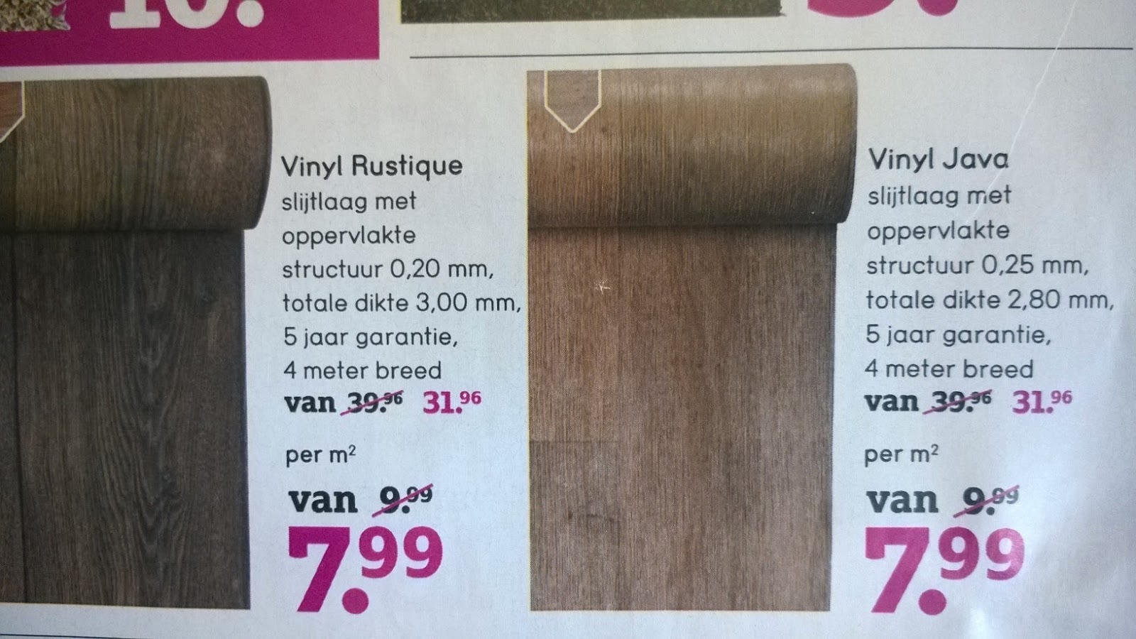 Grens Tussendoortje Aanmoediging Vinyl Rustique en Java nu €7,99 bij Leen Bakker