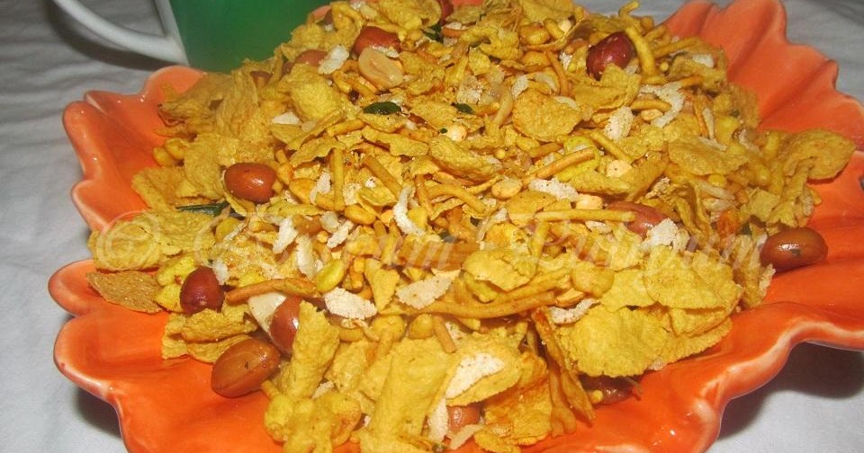 Erivum Puliyum Corn Flakes Mixture (Kerala Style Low Fat version)