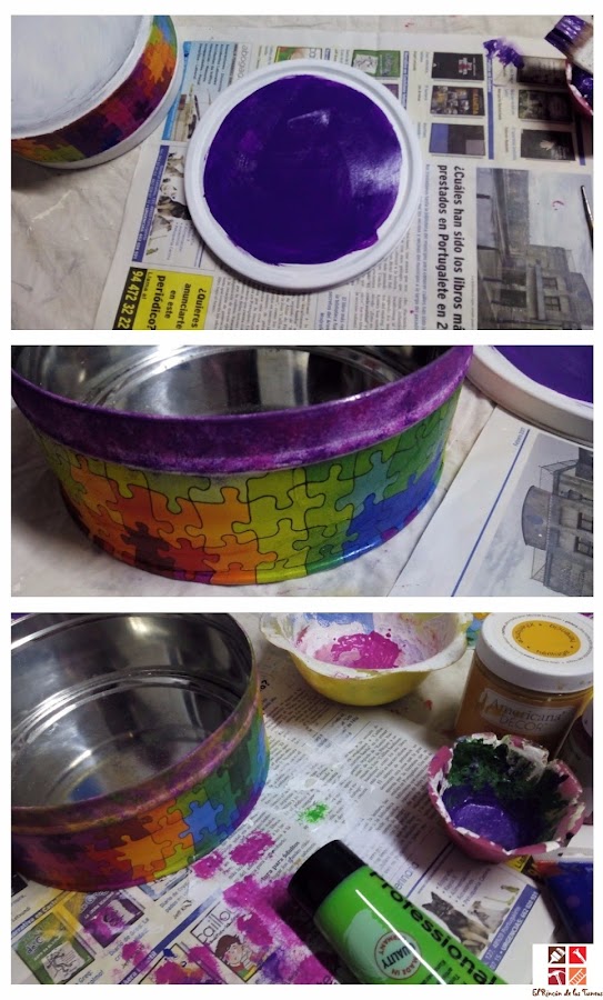 reciclar una lata de galletas