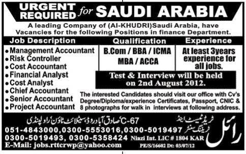 Jobs In Saudi Arabia Accounts Finance Financeviewer
