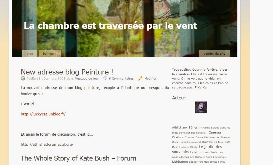 Mon blog précédent sur Unblog