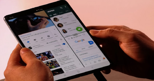  samsung dikabarkan sudah meluncurkan sebuah smartphone layar lipat untuk pertama kalinya  Samsung Galaxy Fold Layar Lipat Dengan RAM 12GB, Secara Resmi Sudah Diluncurkan Oleh Samsung