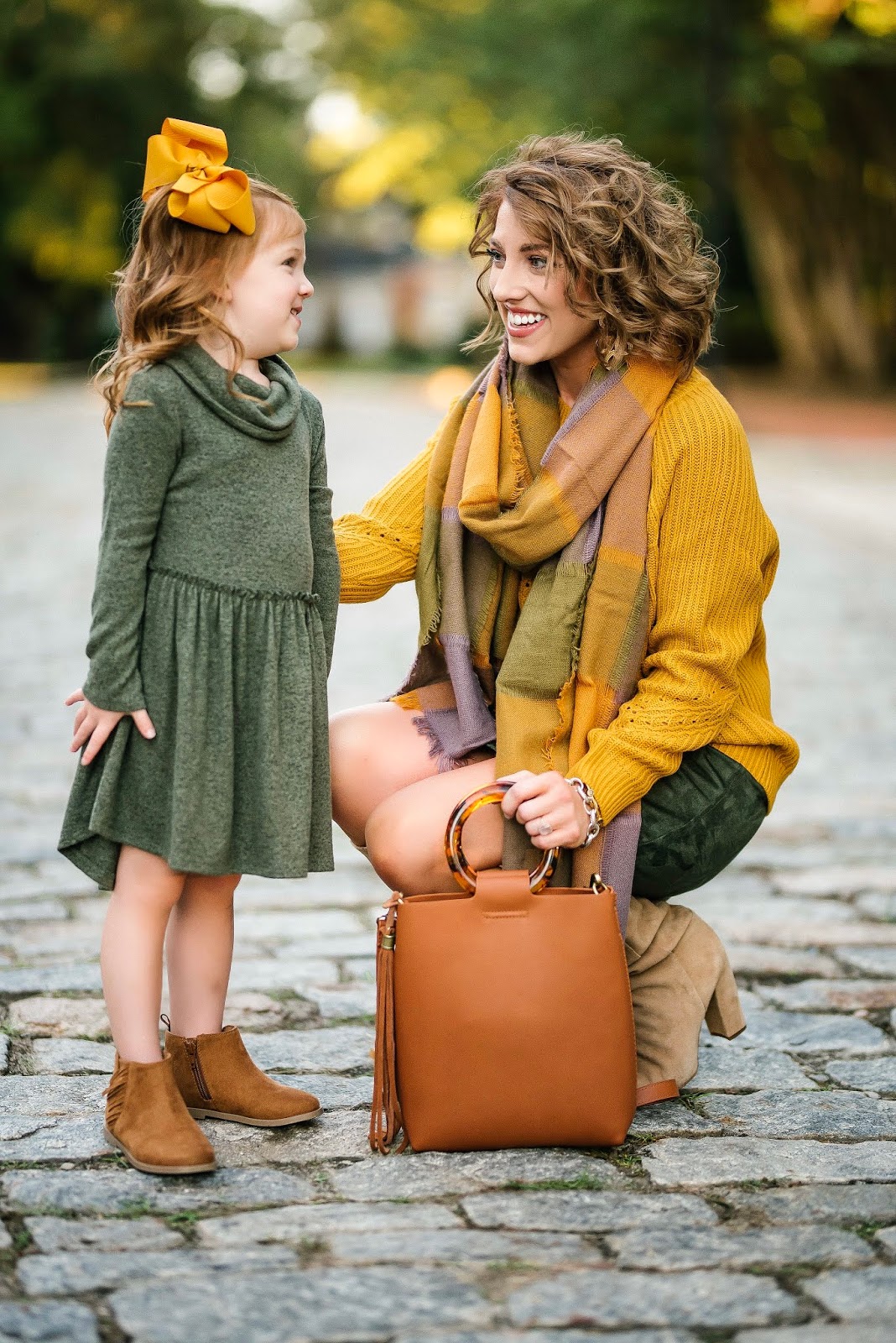 Mommy & Me in Mustard Yellow & Olive Green for Fall - Something Delightful Blog