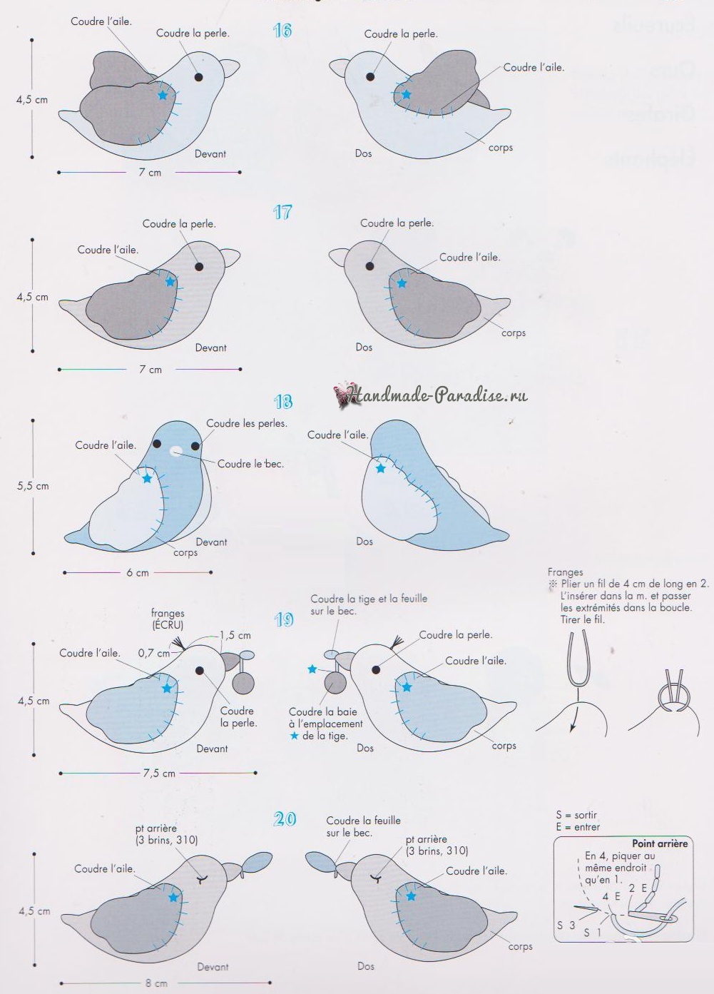 Схемы вязания птичек амигуруми (2)
