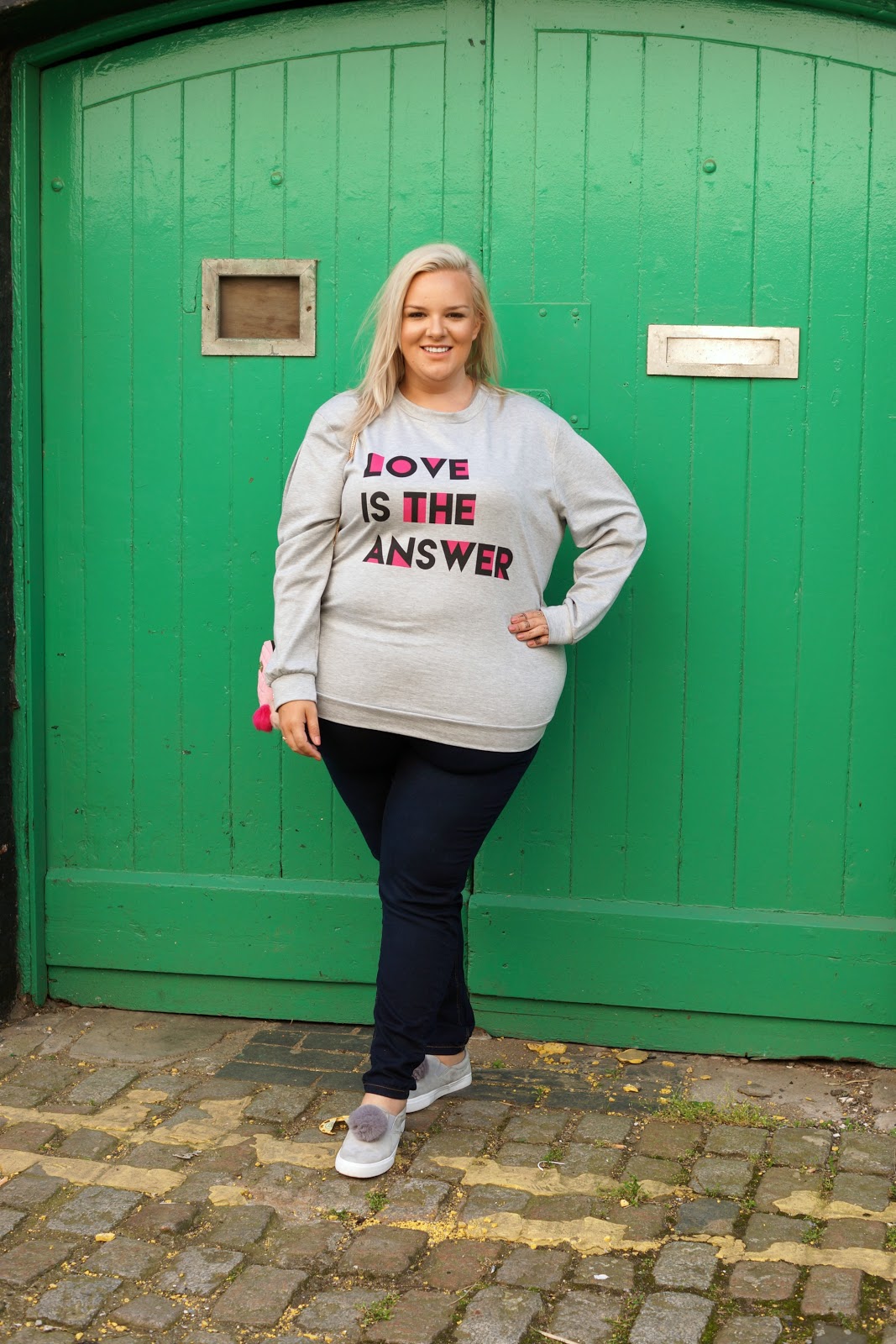 Love Is The Answer Slogan Plus Size Jumper from Yours Clothing WhatLauraLoves Blogger