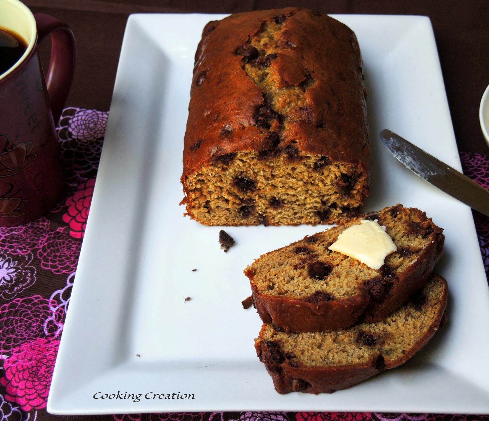 Cooking Creation: Sour Cream Banana Bread with Chocolate Chips