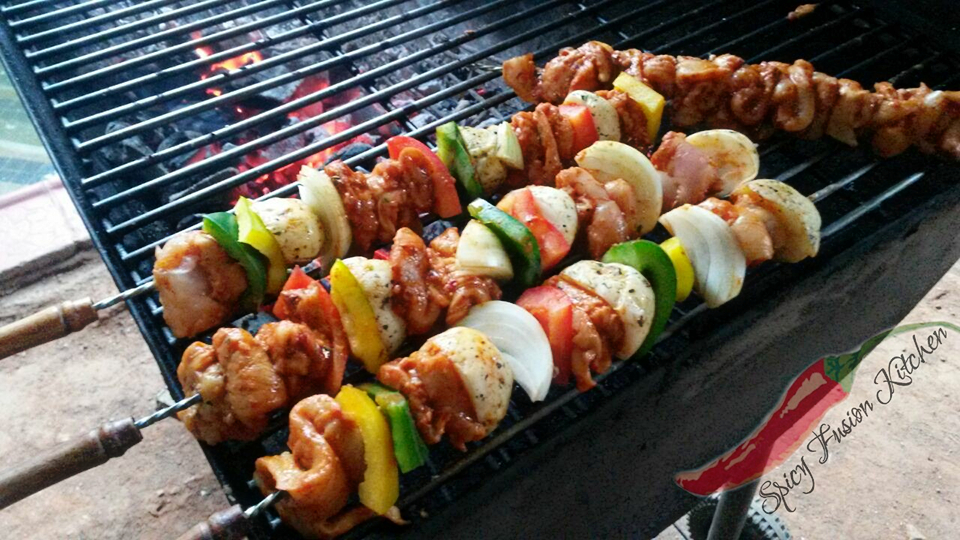 BBQ Chicken & Veggie Kebabs Spicy Fusion Kitchen