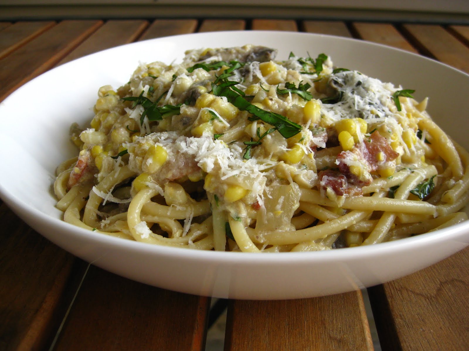 rachael ray corn pasta carbonara