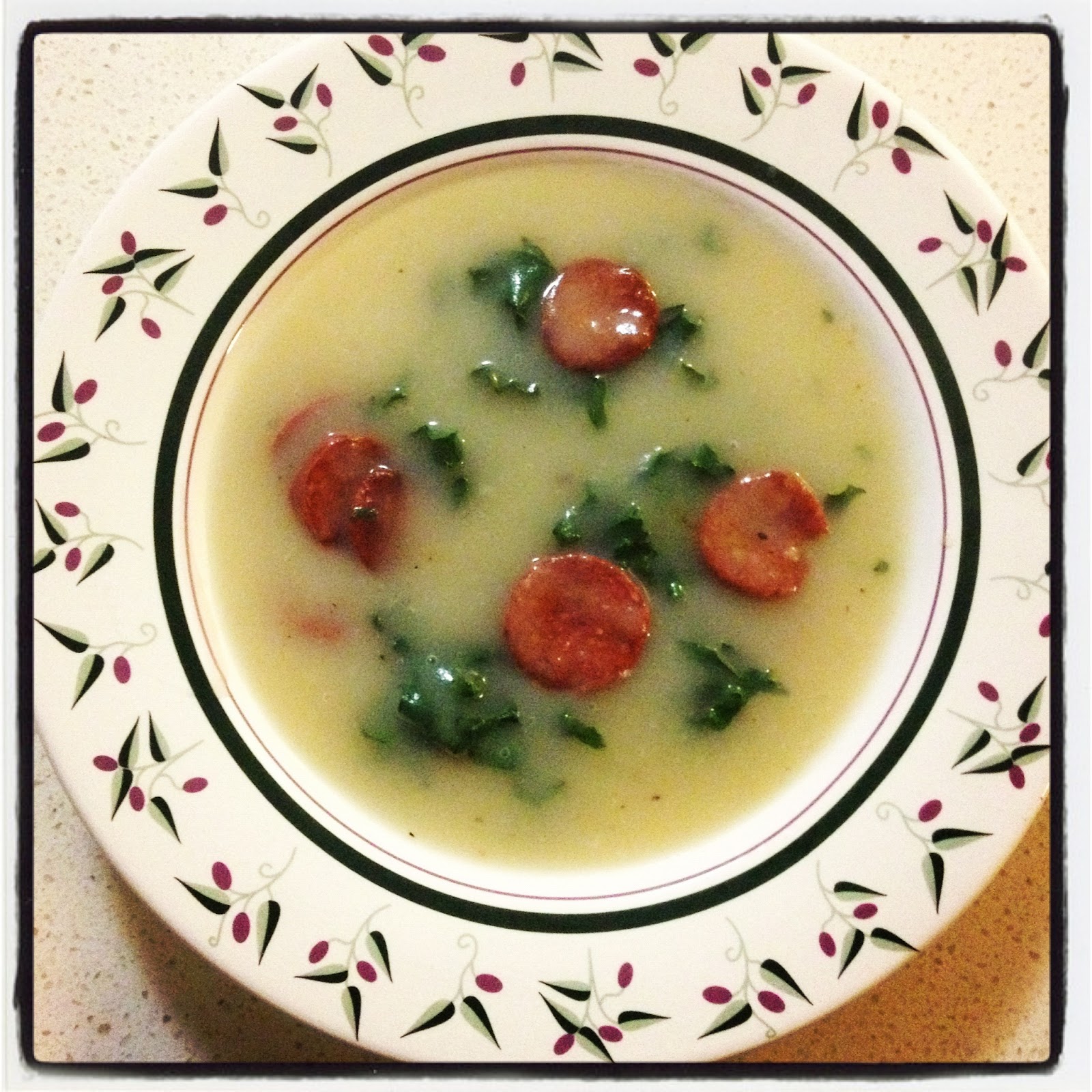 SOULFUL HEALTHY LIVING POTATO, KALE & CHORIZO SOUP (CALDO VERDE)