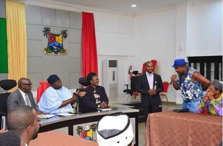 000 Photos: Governor Ambode meets with over 50 entertainers in Lagos today