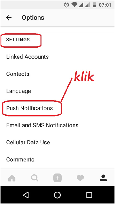 menonaktifkan pemberitahuan/notif Instagram menonaktifkan pemberitahuan/notif Instagram
