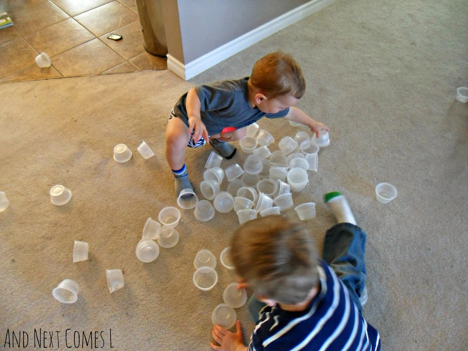 Simple boredom buster for toddlers and preschoolers from And Next Comes L