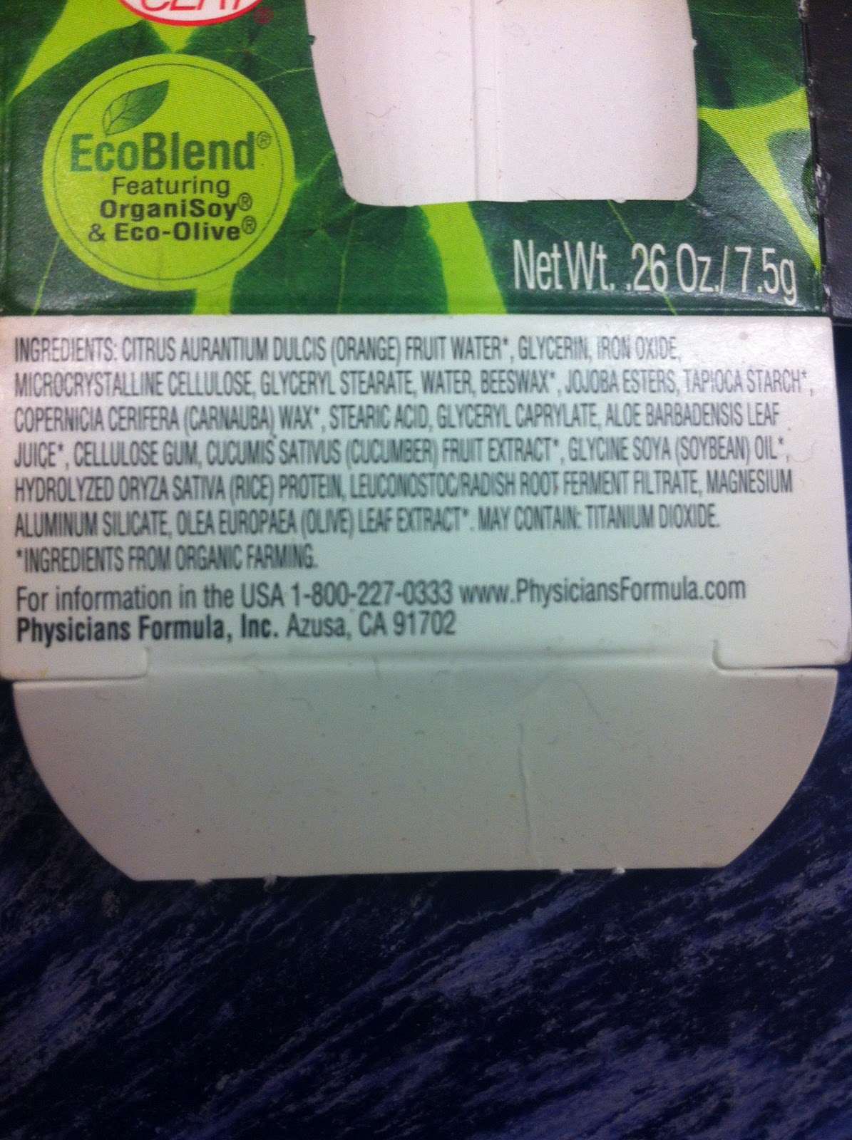 Hot Ink Physicians Formula Organic Wear 100 Natural Origin Mascara Green Good?