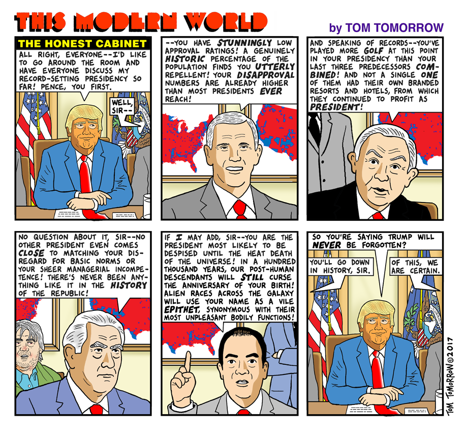 Tom Tomorrow's Latest Cartoon "The Honest