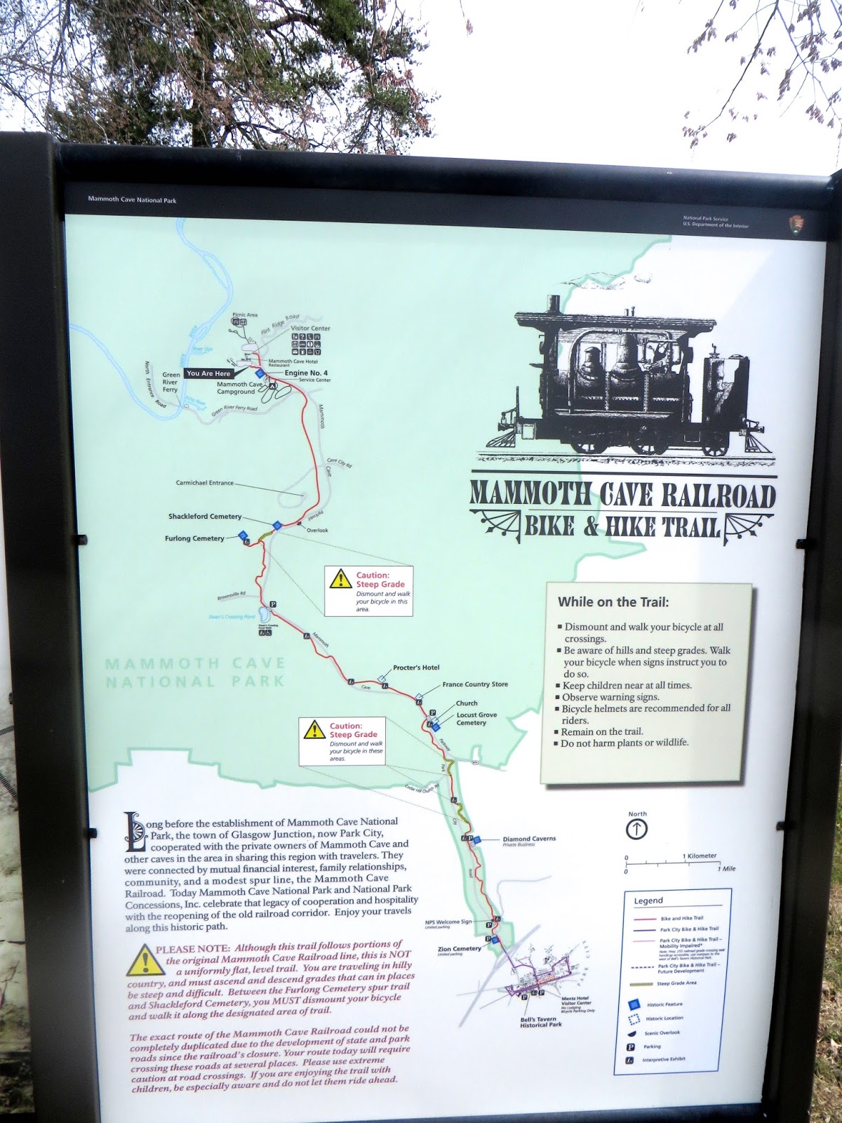 Chuck's Adventures Biking Kentucky's Mammoth Cave Railroad Bike and