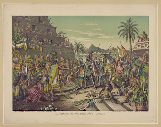 Encuentro de Moctezuma y Cortés