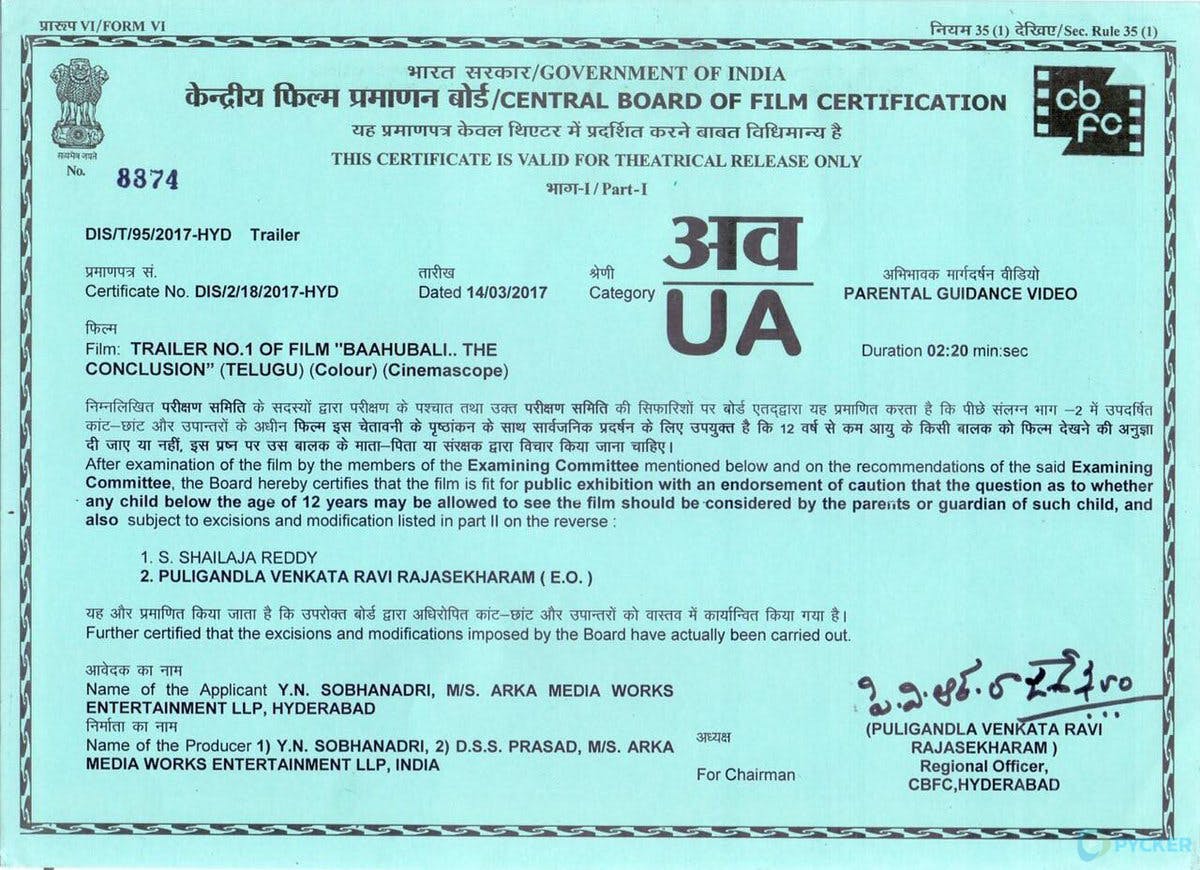Baahubali2 Trailer Gets U/A Certificate By Censor Board SouthColors