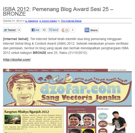 menang BRONZE ISBA 25