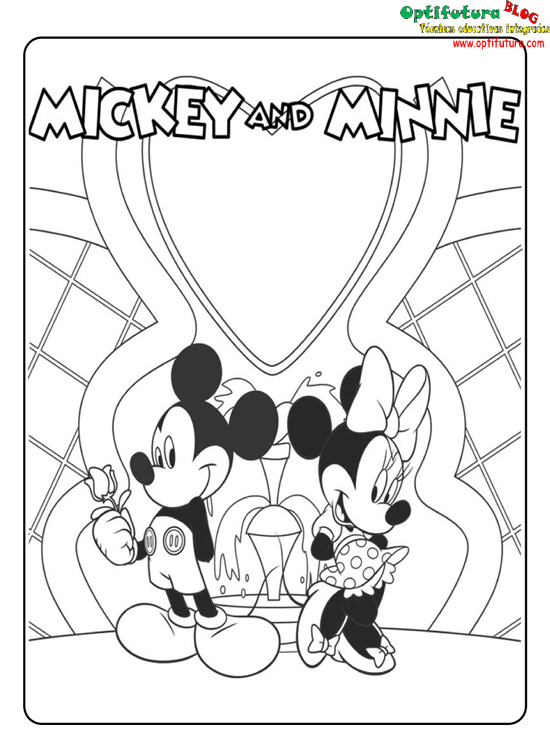 Micky y Minnie Mouse [Dibujos para colorear] ~ Optifutura