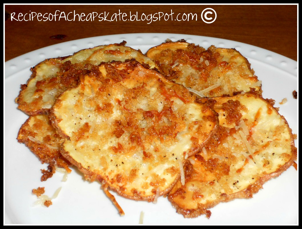 Recipes of a Cheapskate Oven Baked Garlic Parmesan Chips