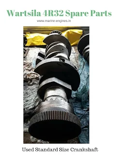 crankshaft, spare parts, Wartsila 4R32, wartsila Engine, used, reconditioned, standard size