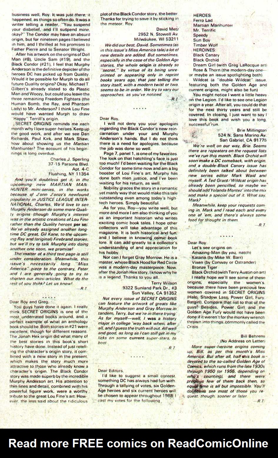 Read online Secret Origins (1986) comic -  Issue #26 - 45
