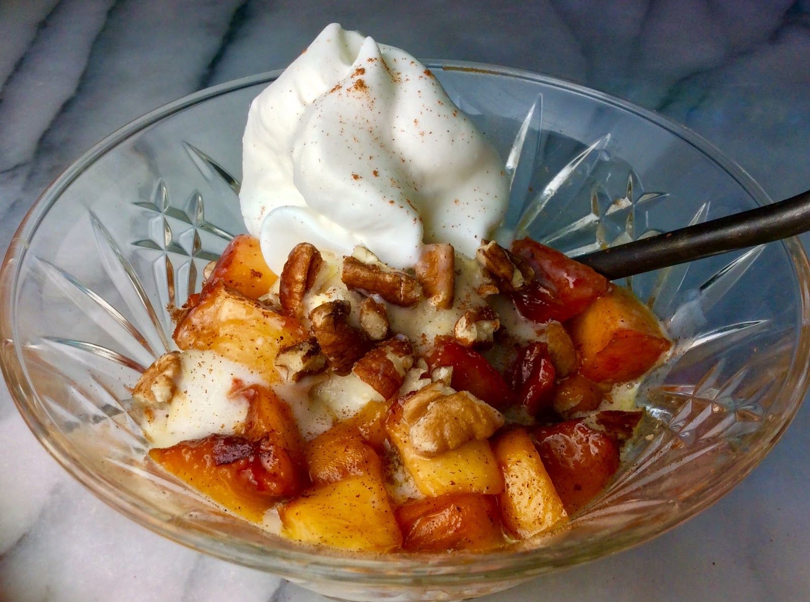 Food Fitness by Paige Peaches, Pecans and Cream for Two