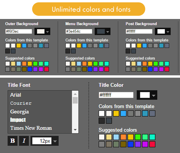 unlimited colors options