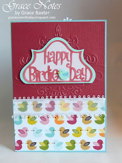 Happy birdie day card with pop-up gifts inside, by Grace Baxter of gracenotes4today.blogspot.com