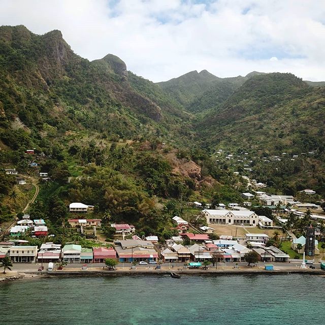 Vista aérea de Levuka, Ovalau