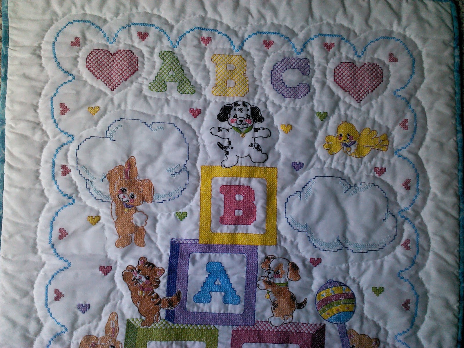Everyday Art Work: Baby Quilt Update: ABC-123 Baby Sheet, Pillowcase ...