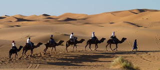 Las dunas del desierto de Erg Chebbi.