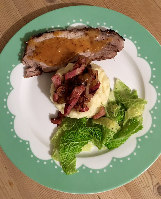 A TV appearance and a recipe. Germanstyle roast pork with "Heaven and