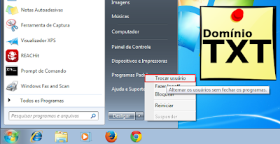 DominioTXT - Logout no Windows 7