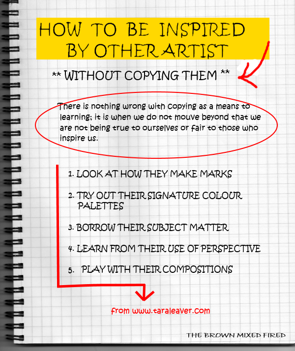 MY NOTES How to be inspired by other Artists (without copying them)