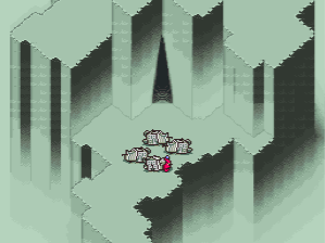 The party collapses outside Giygas's cave in EarthBound.