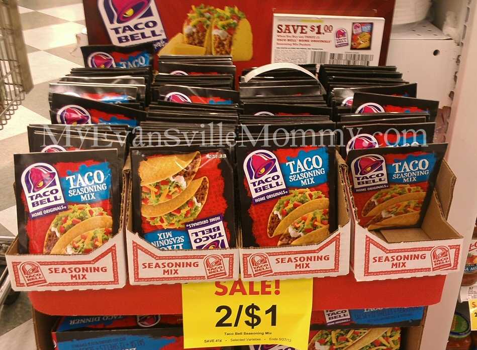 My Evansville Mommy Schnucks Taco Bell Seasoning Mix Packets 0.17