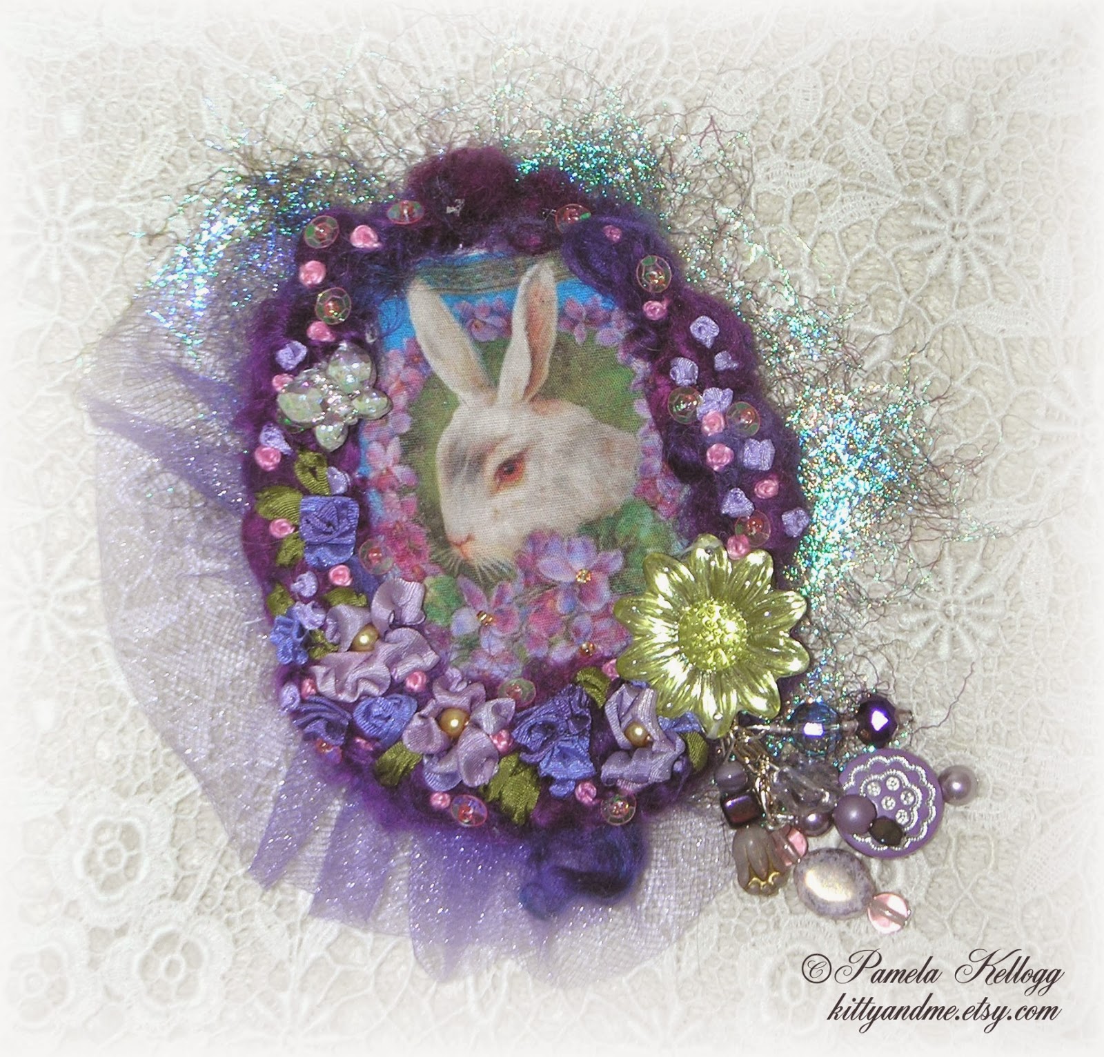 Kitty And Me Designs Needle Felted Easter Brooches