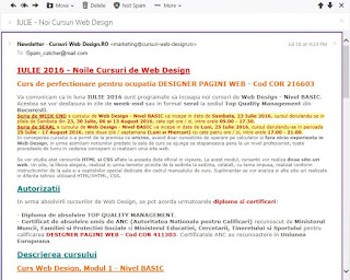 Cursuri-Web-Design.RO spam