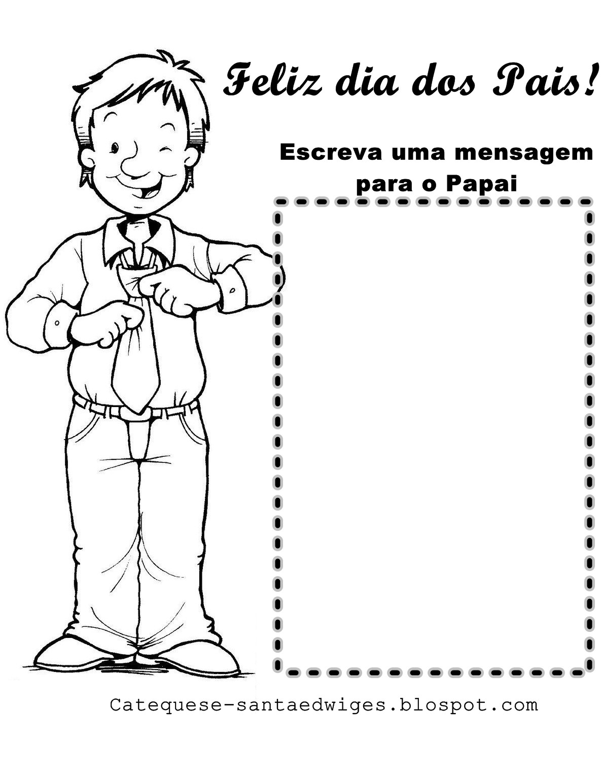 Catequese Santa Edwiges: Atividades para Dia dos Pais