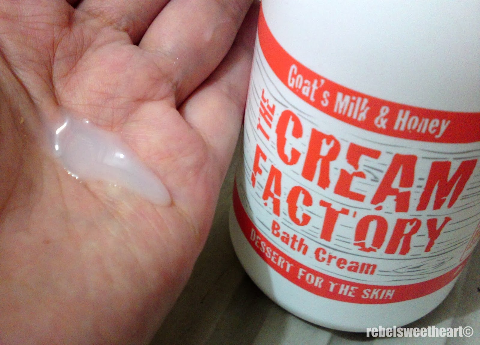 The Rebel Sweetheart. Spotlight The Cream Factory Bath Cream.