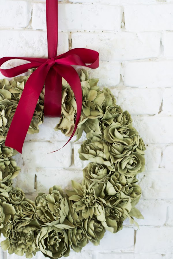 Corona Navidad Flores 