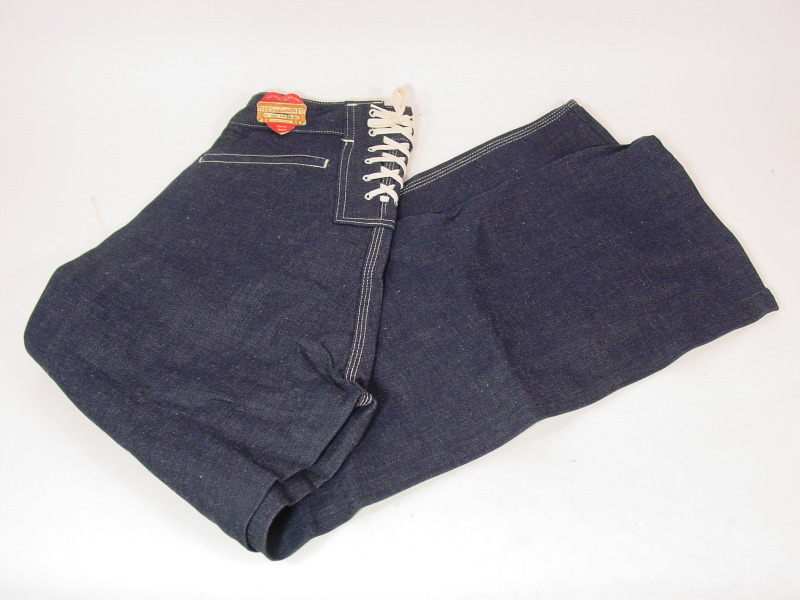 1940's 1950's Carhartt Lace Back Jeans ~ Rivet Head