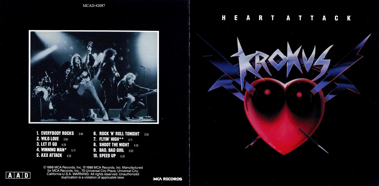Альбом песен посвященный крокусу. Krokus группа 1988. Krokus Heart Attack 1988. Krokus группа обложка. Krokus группа 1984.