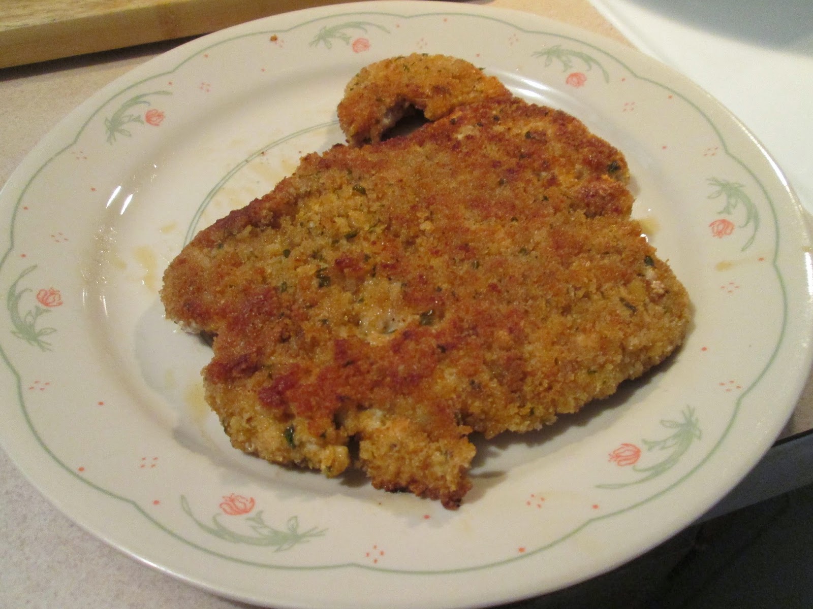 Diab2Cook Panko Crusted Cubed Pork Steak w/ Spaetzle and Green Beans