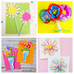 crafts spring flower easy preschool craft simple sharing quick preschoolers arts activities project handprint joy 3d newspaper